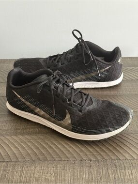 Nike Zoom Rival XC Black Metallic Silver Sneakers Size 9
